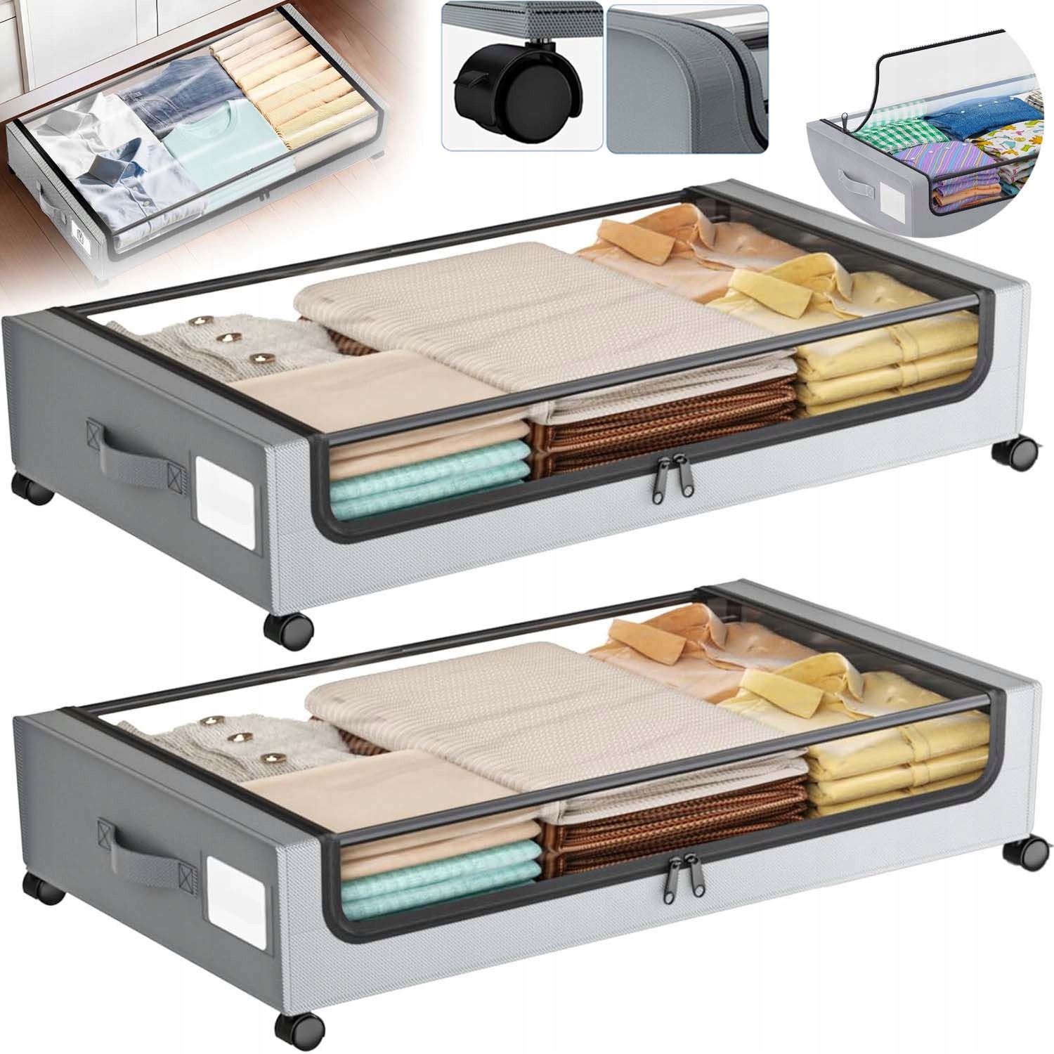 Velký Organizér Podložka Pod Postel Na Povlečení Přikrývka S Kolečky 360