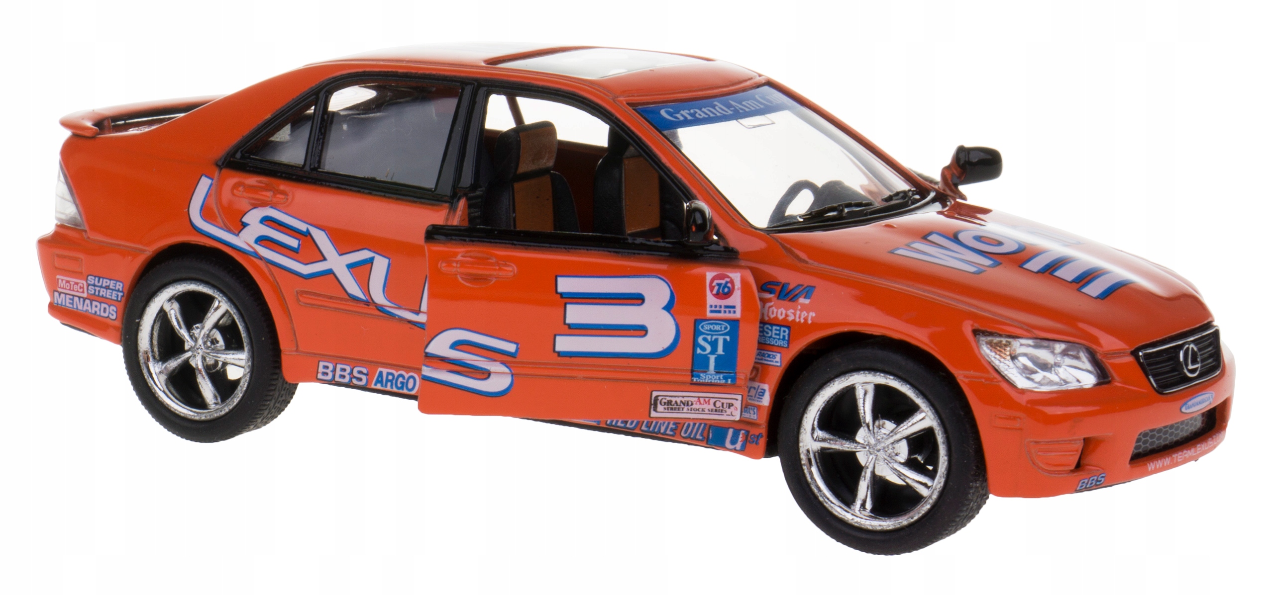 

Lexus IS300 Kinsmart Model Metalowy 1:32 Pomarańcz