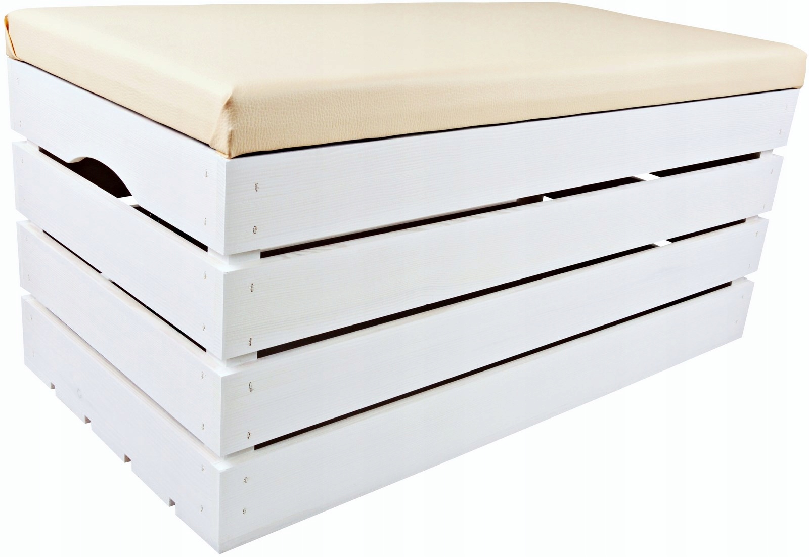 Borovicový Kufr Taburet Velká Bílá Skříň Sedák