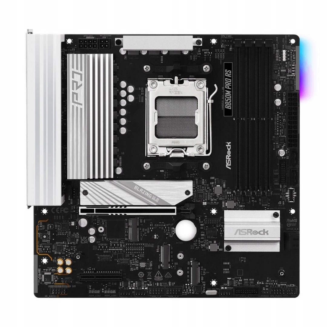 Doska ASrock B850M Pro Rs /amd B850/DDR5/SATA3/M.2/ USB3.1/PCIe5.0/AM5/mATX
