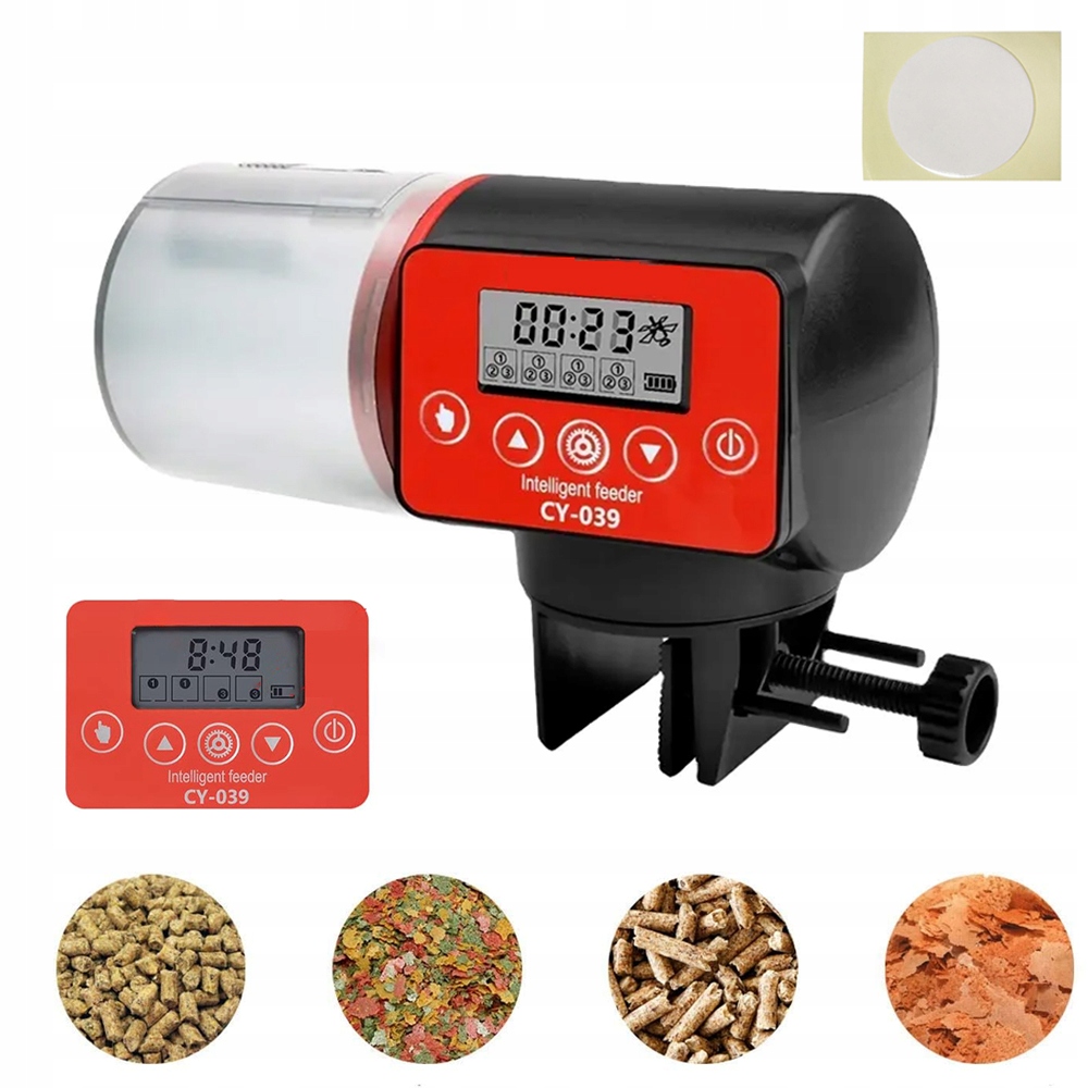 Levně Automatické Krmítko Pro Ryby Do Akvária 4 Krmítka 200 ML