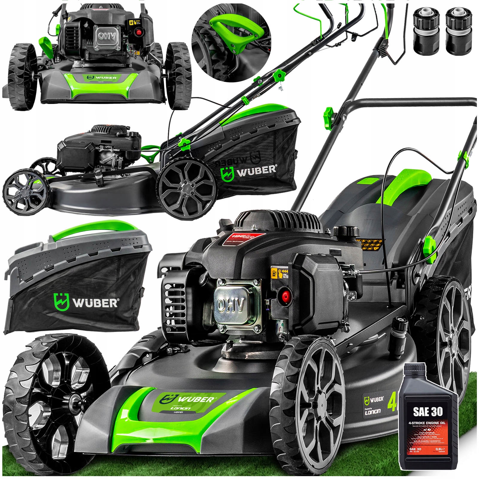 Kosiarka Spalinowa Do Trawy Silnik Loncin Napęd Mulcz. Mocna 51CM 70L +olej