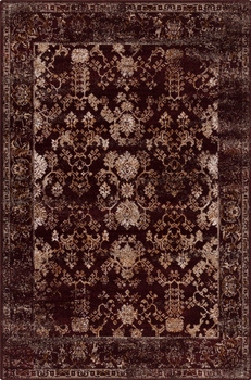 Nowoczesny dywan 133x190 cm bordowy do salonu wełniany prostokątny Agnella