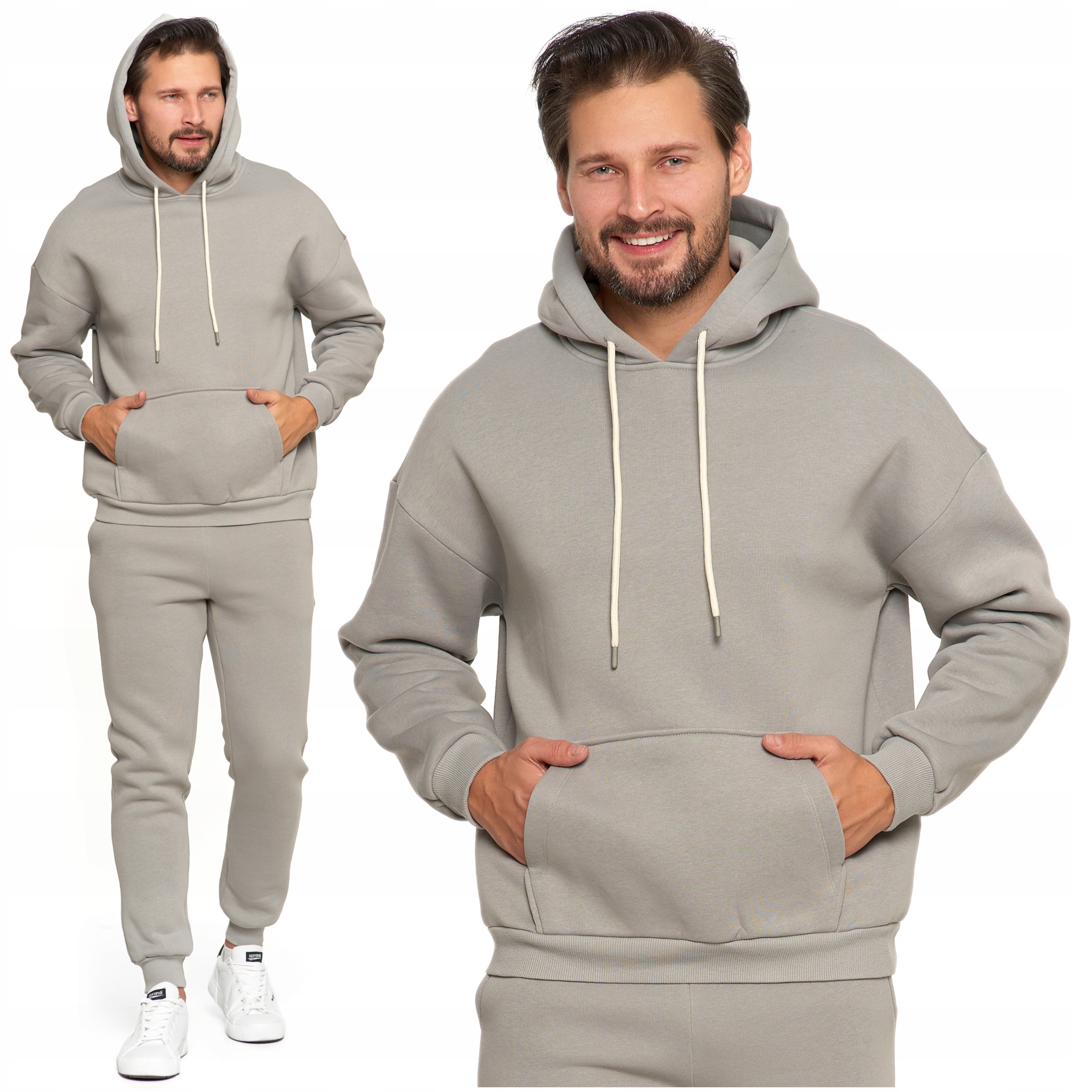 Teplá mikina Pánská Dresová Přes hlavu s kapucí Volná Oversize Moraj L