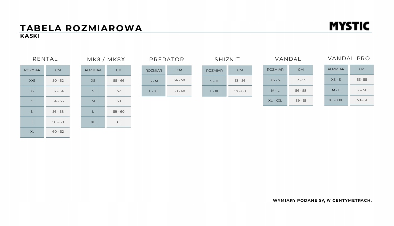 Kask Mystic 2024 Vandal Pro Light Grey - M/L Rozmiar M
