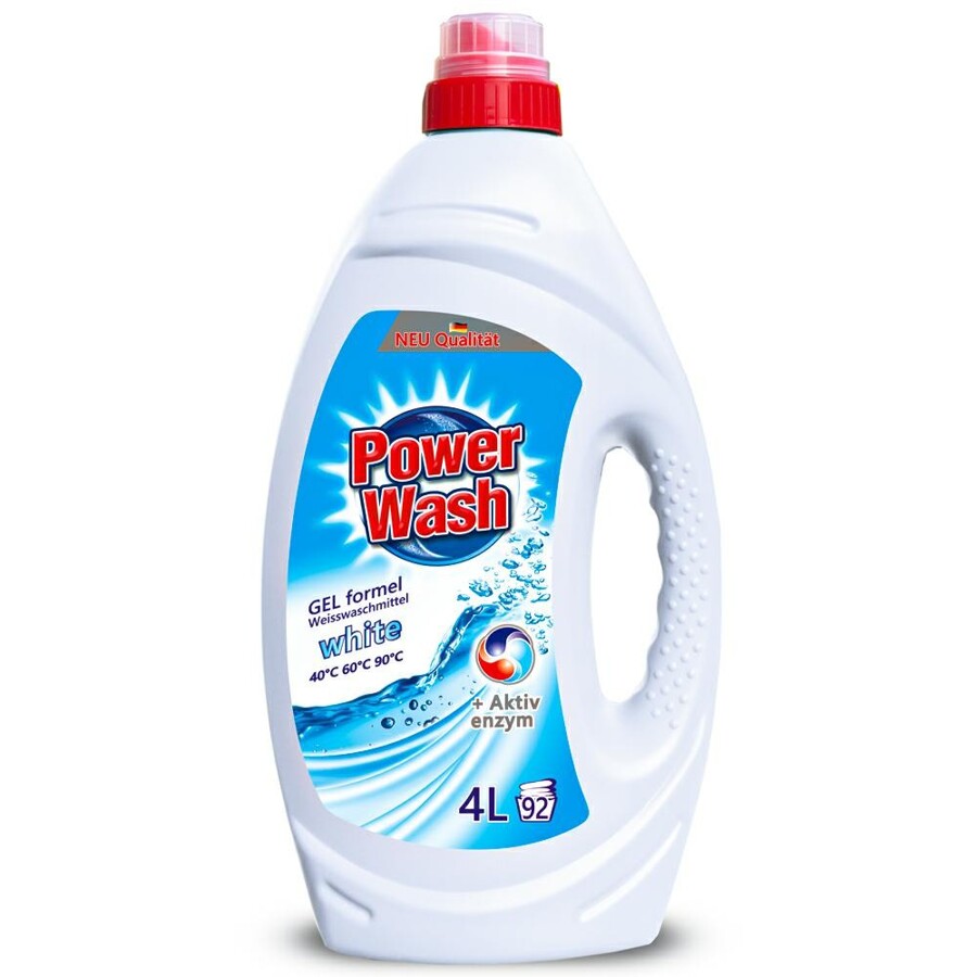 

Power Wash White Żel do Prania Białego 92p 4l
