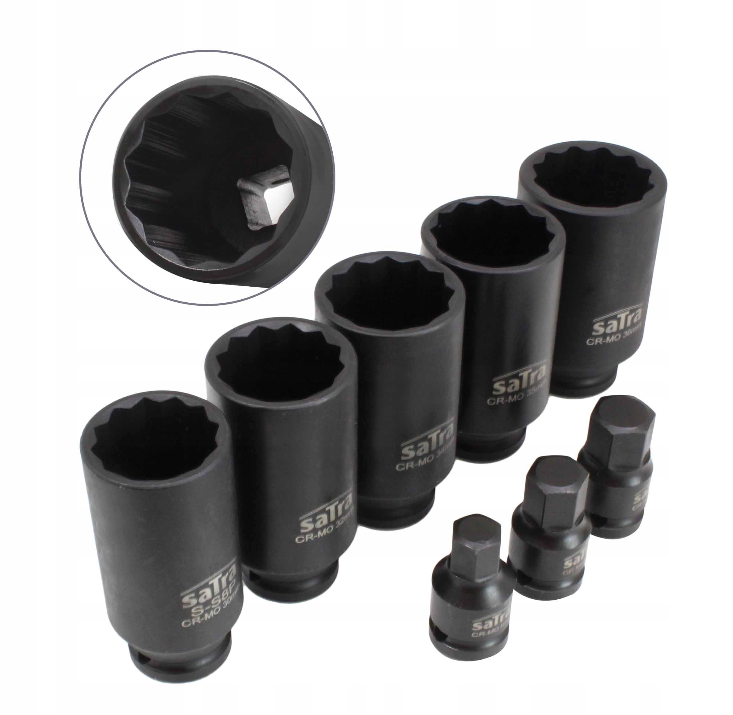 S-S8P ZESTAW NASADEK DO WAŁÓW NAPĘDOWYCH/PIAST 12-KT 1/2" 8 SZT SATRA Marka Satra