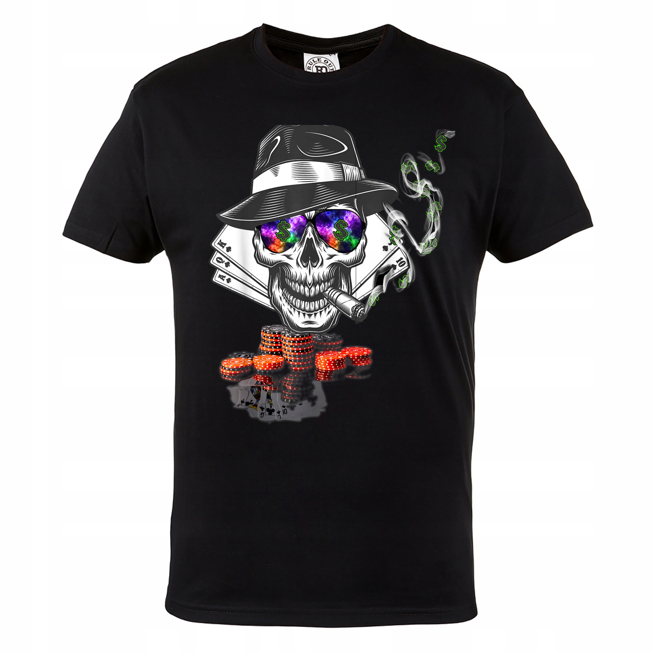 

Męska Koszulka Poker Texas Holdem Karty Czacha