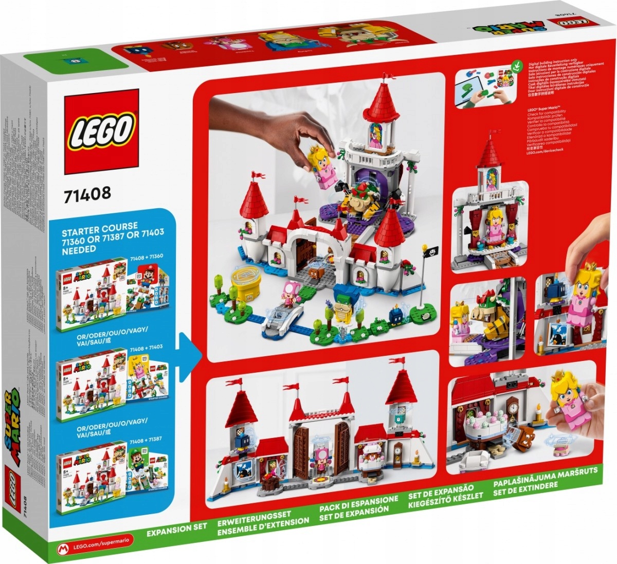 LEGO Zestaw rozszerzający Super Mario 71408 Zamek Minimalny wiek dziecka 8