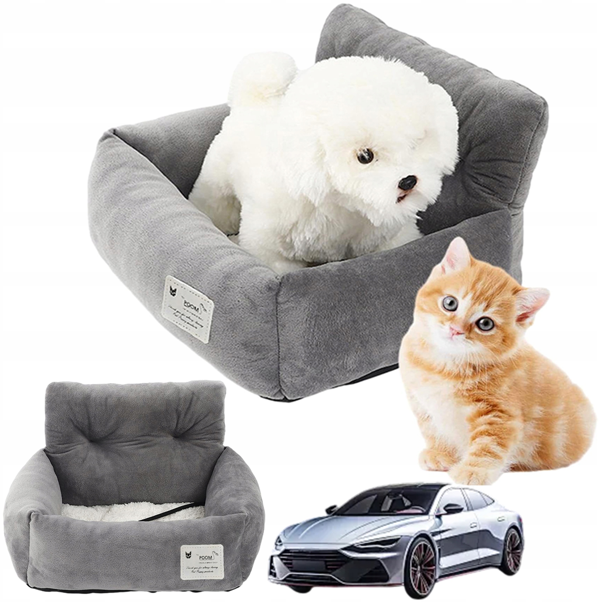 Levně Pelíšek Pro Psa Do Auta Velké Fleecové Pásy