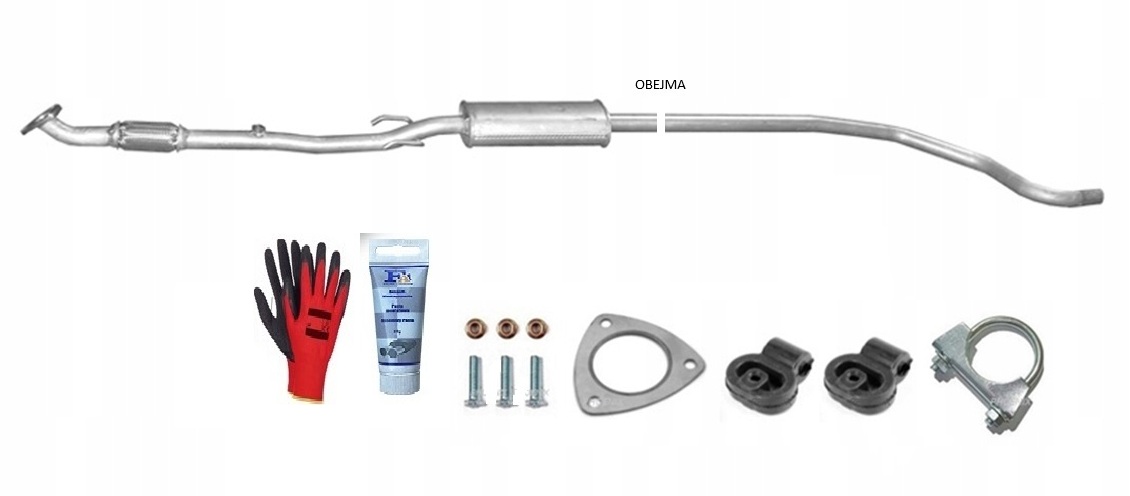 Opel Corsa D 1.0 (od Roku 2006) Střední Tlumič Tlumič bonus