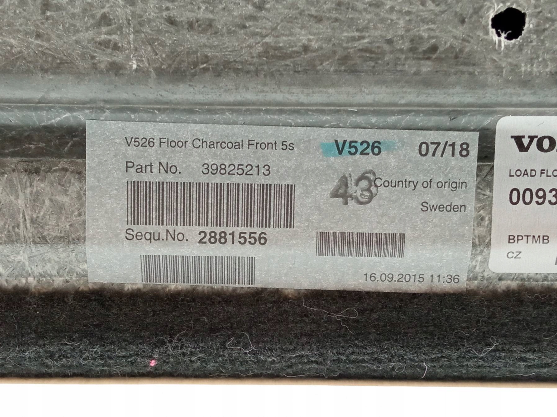 floor boot mats carpet 39825213 Volvo XC 90 II (2015- )