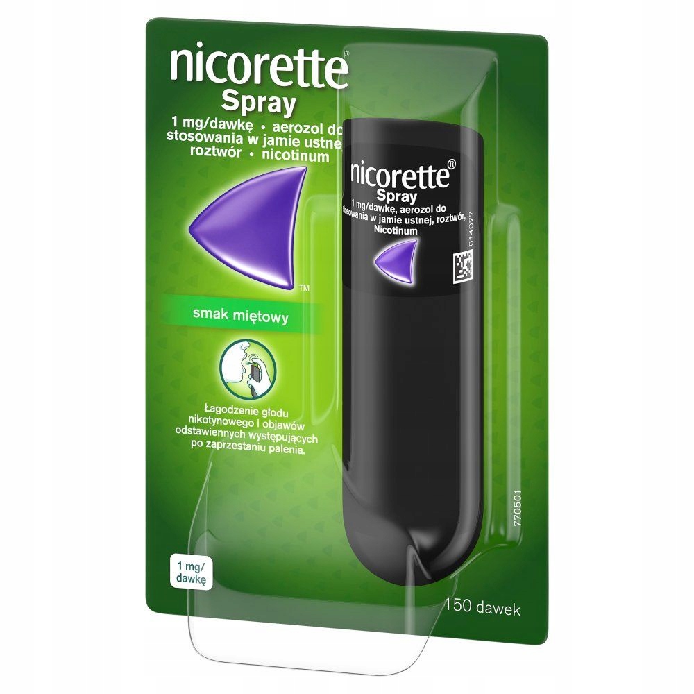 Nicorette спрей мятный спрей 150 доз никотин имя Nicorette спрей мятный аромат 1 мг