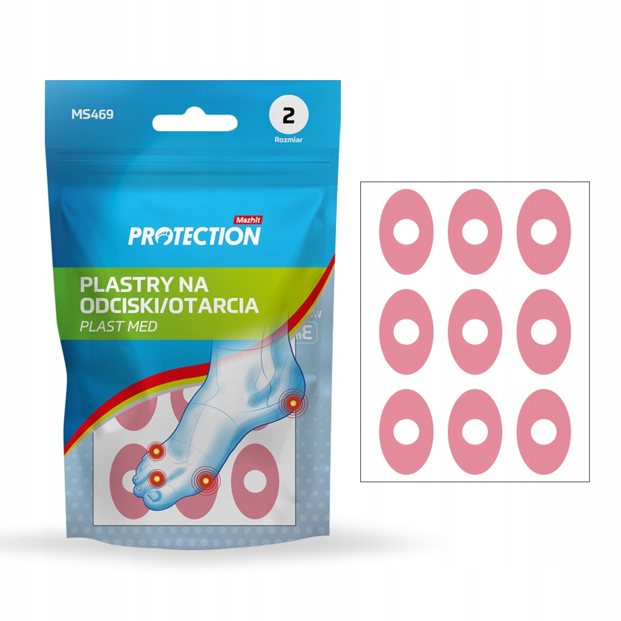 

Średnie Plastry na Odciski Otarcia Stóp 9 szt.
