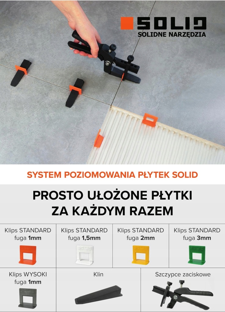 Solid Szczypce zaciskowe do poziomowania płytek Marka Partner
