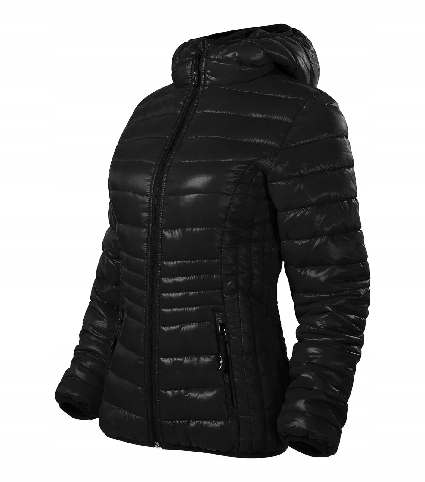

Pikowana kurtka damska kaptur Premium czarny XL