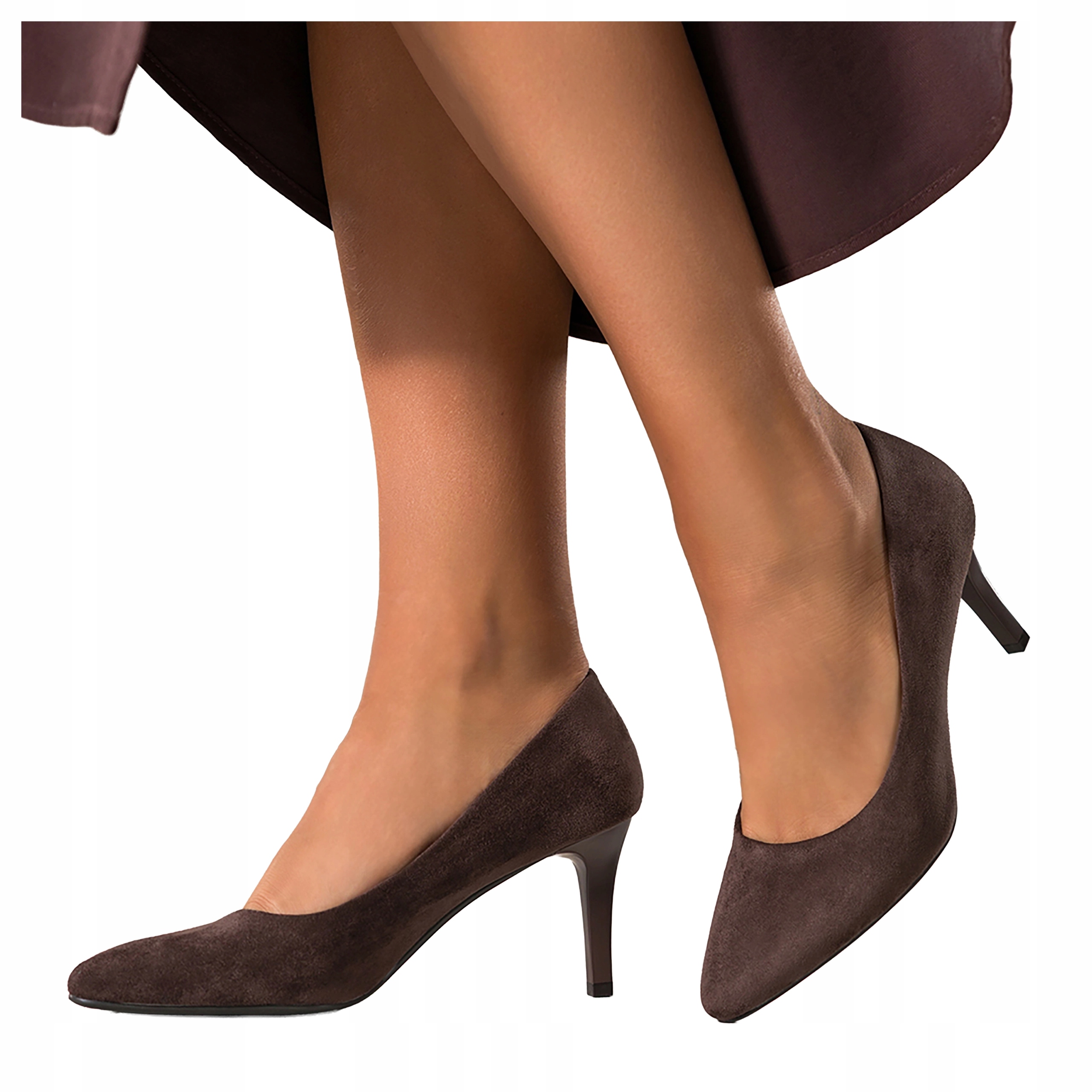 Čokoládové lodičky Dámské Klasické Kožené Vložky Módní Semišové vel. 36