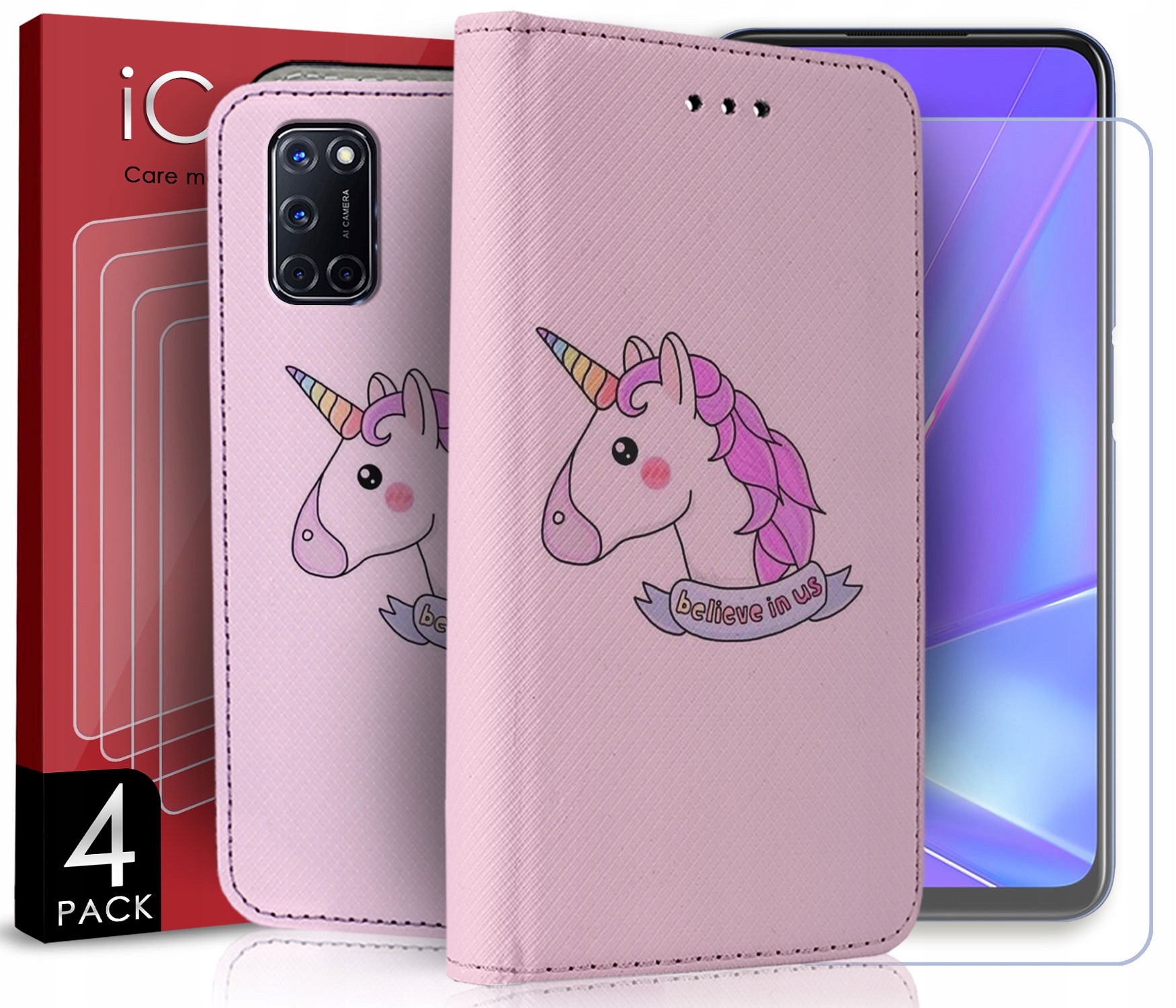 

Etui Do Oppo A52 Szkło 4SZT