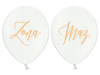 

Balony z napisem Mąż Żona ślub wesele 6 szt