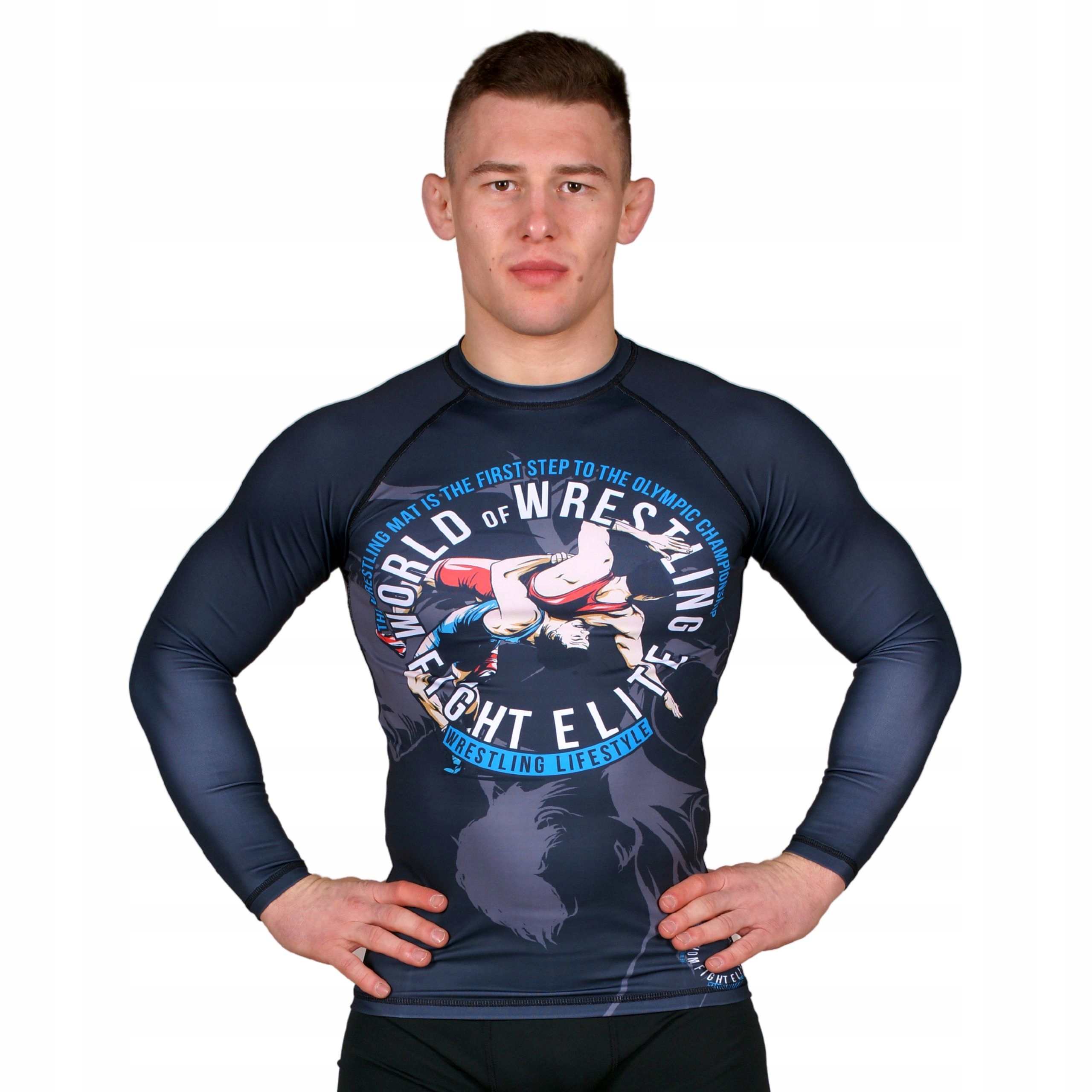 Beltor Męski Rashguard Bluzka Termoaktywna Długi Rękaw Zapasy Wrestling S