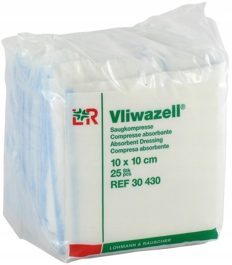 

L&r Vliwazell 10 x 10 cm 25szt. niejałowy
