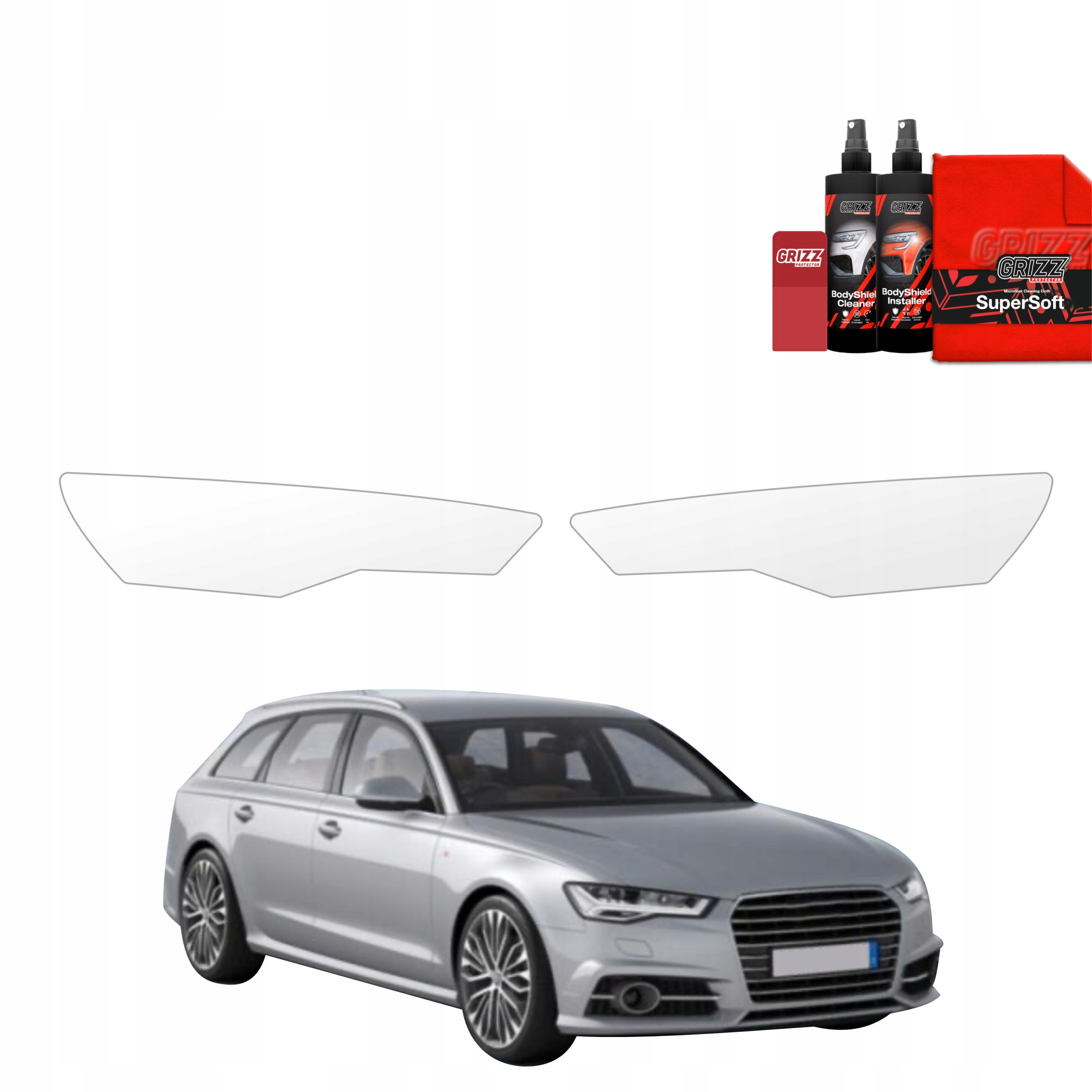 2v1 Fólie Ppf dýha na lampy pro Audi A6 C7 Avant Facelifting (2014-2018)