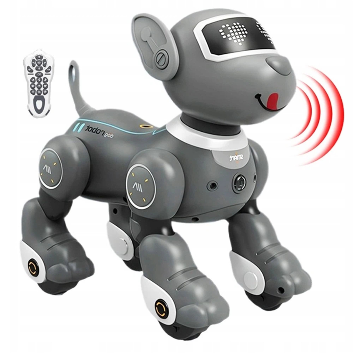 INTERAKTYWNY PIES ROBOT NA PREZENT Z CZUJNIKIEM I STEROWANIEM GŁOSOWYM