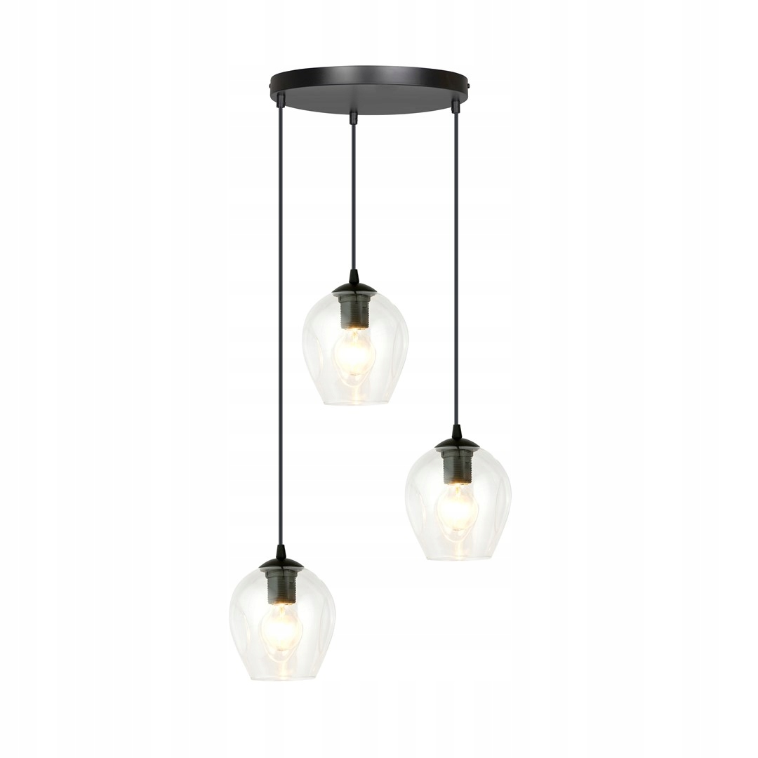 Emibig Závěsná lampa Istar 3 černá Premium Transparent