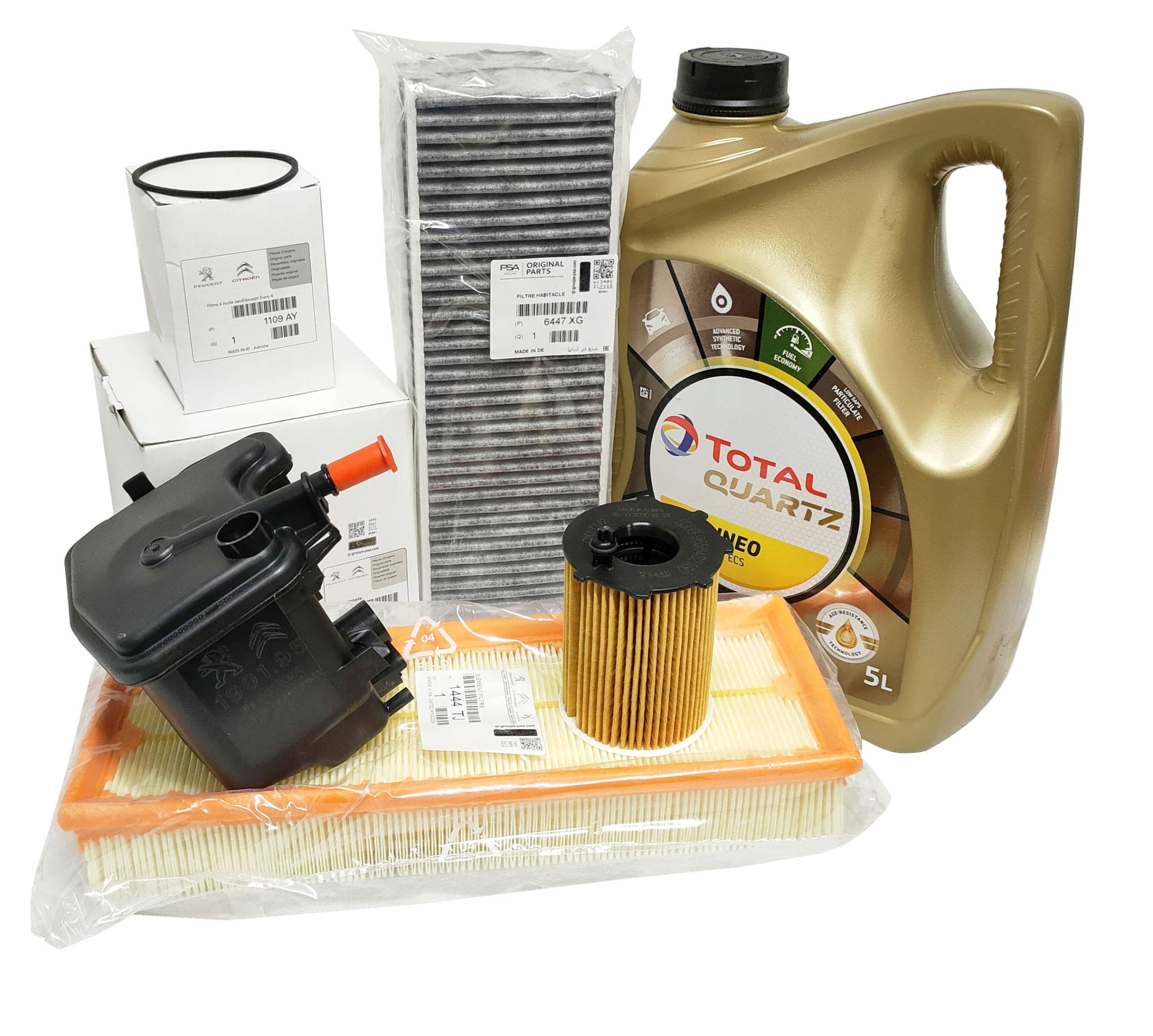 

Zestaw Filtrów Olej 5L Citroen C4 Picasso 1.6 Hdi