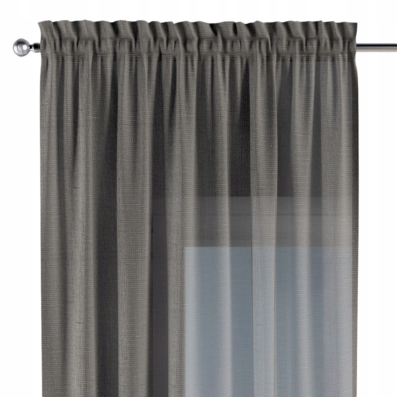 Dekoria Záves na kanáli s ofinou 1 ks 130x245 cm odtiene šedej