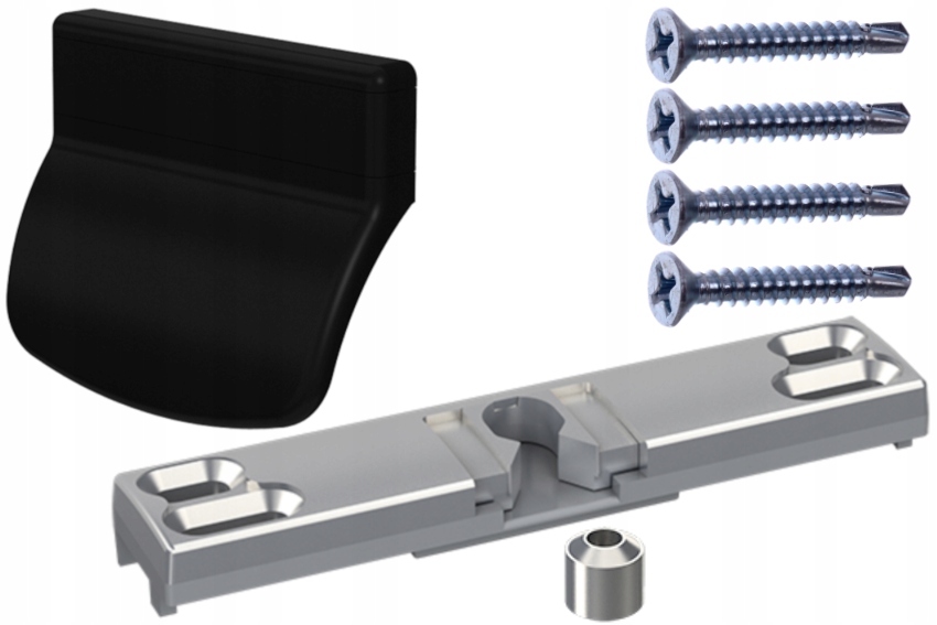 ZATRZASK BALKONOWY POCHWYT DRZWI ZAMEK PALACZA CZARNY