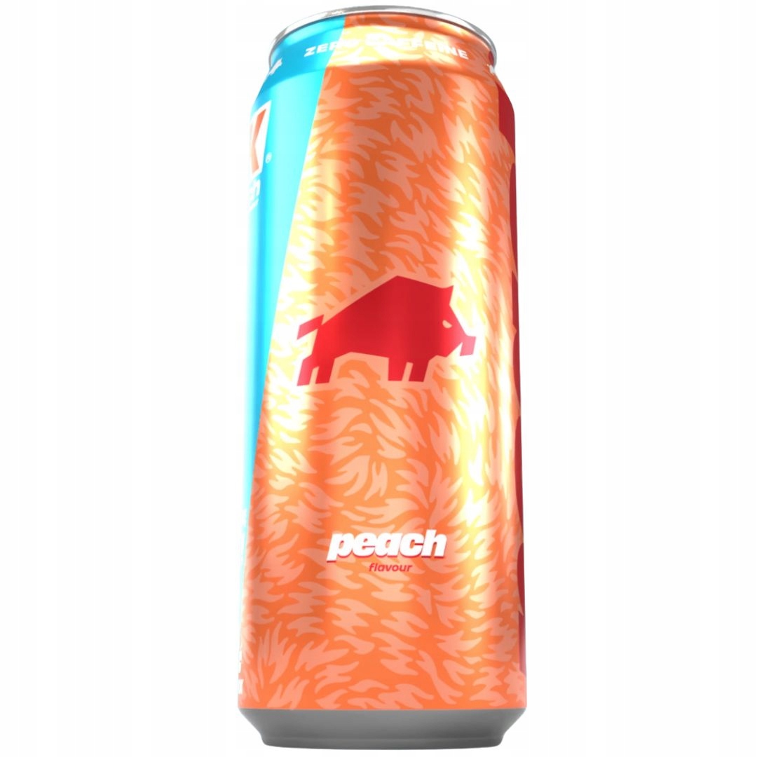 Wk Dzik Energy 500 ml peach broskvový bez cukru kofein kalorií