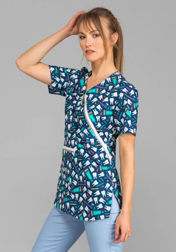 Mikina Lékařská Eldan Tola WZ6 Tmavě Modrá Zuby M