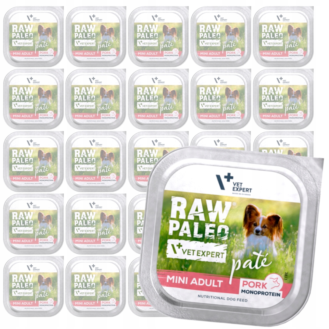Levně Raw Paleo Pork Pate Mini Adult 24x150g Krmivo Paštika pro psy malých plemen