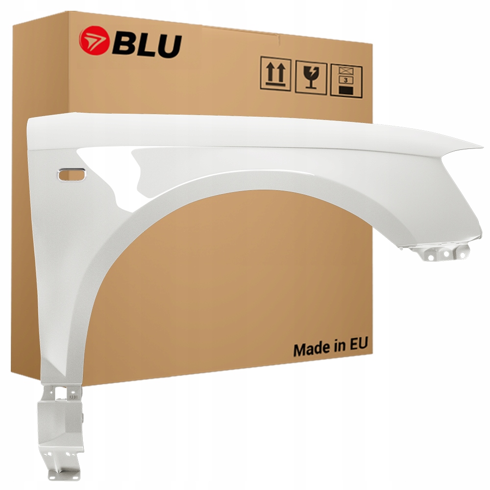 Blu Blatník Audi A3 8P LY9C pravý bílý 03-08 přední Pozink IbisWeiss