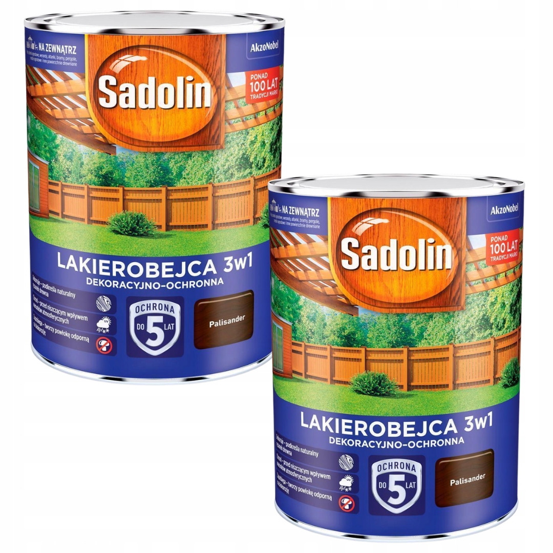 Set Sadolin Lakobejca 3v1 2x5L Dekoračno-ochranná Palisander 10L