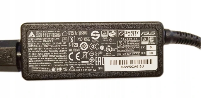 Oryginalne źródło Delta ADP-36PH B 12V 3,0A