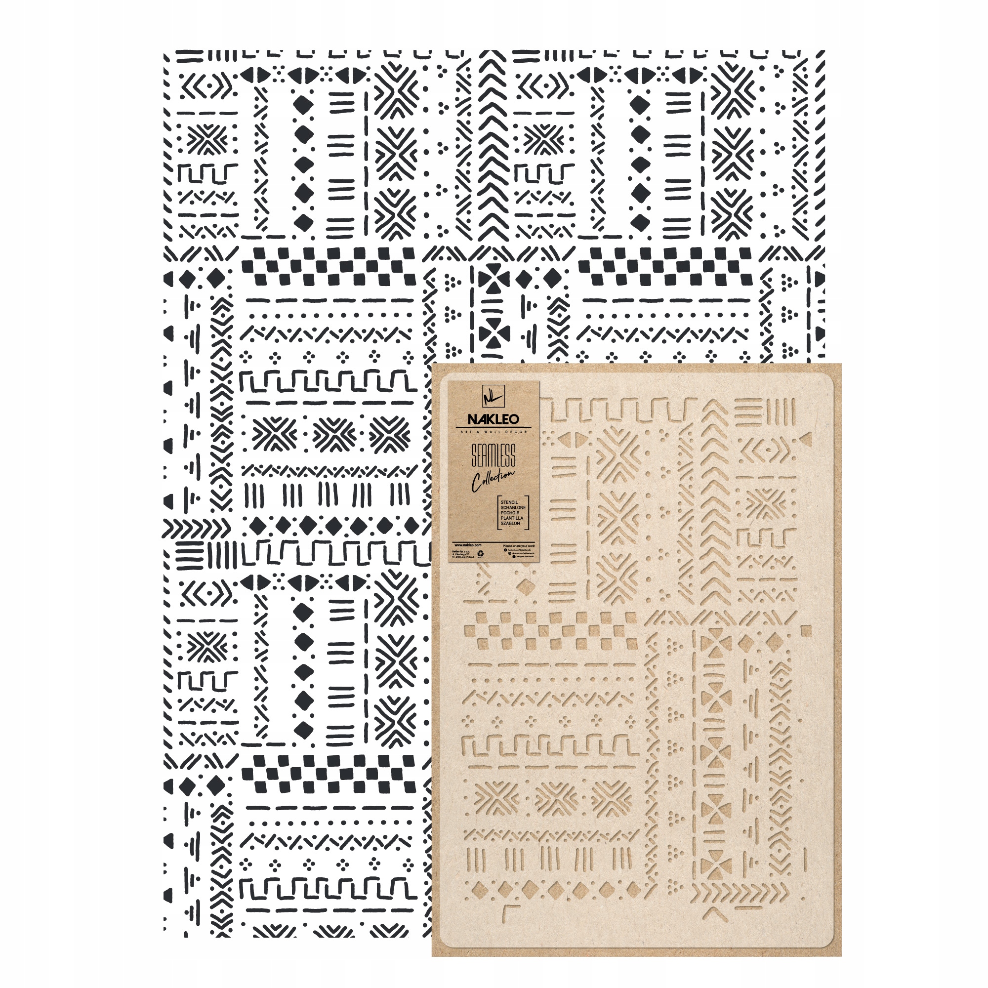 SZABLON MALARSKI powtarzalny // MALI MUDCLOTH #2