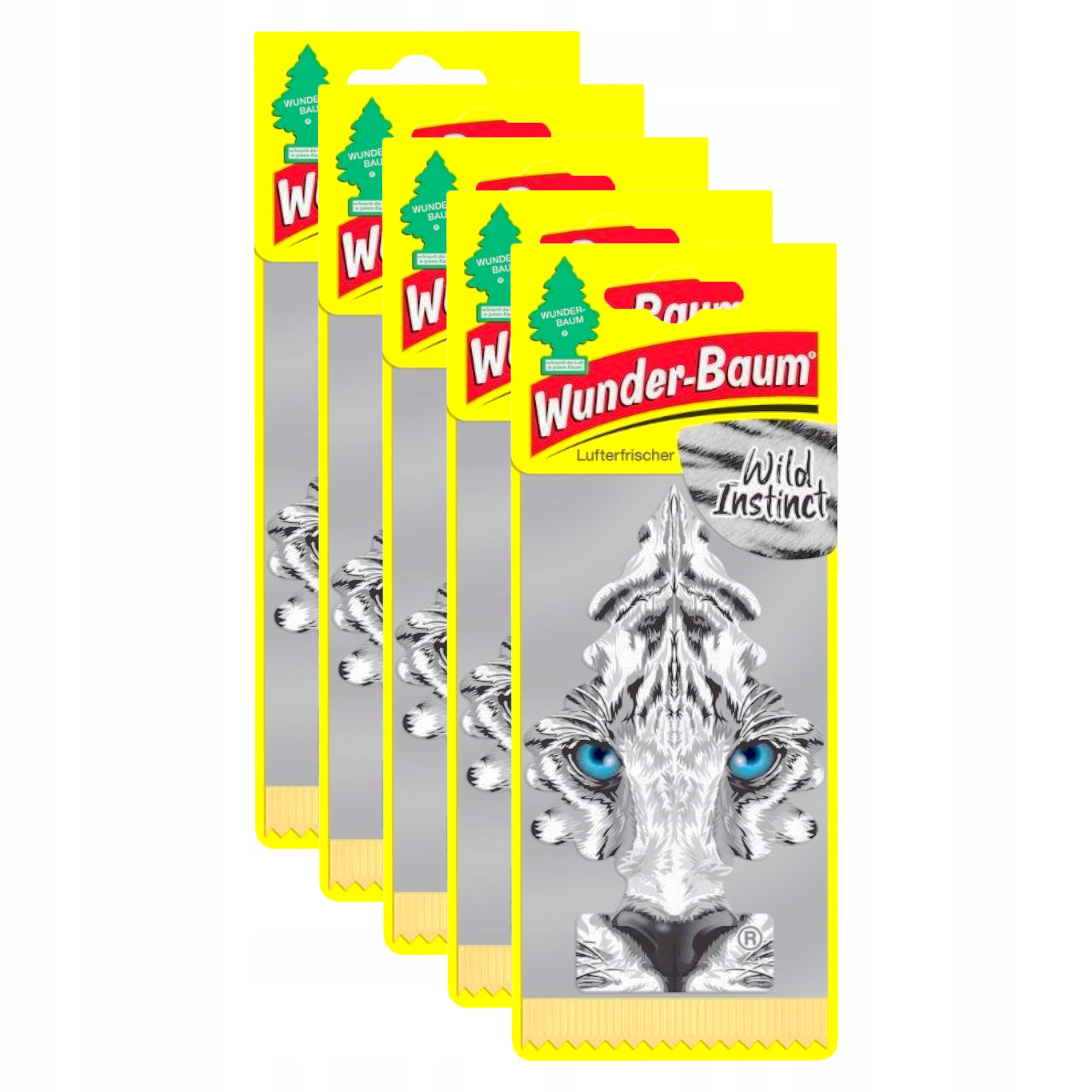 Wunder-Baum Wild Instinct – choinka zapachowa do auta 5 szt