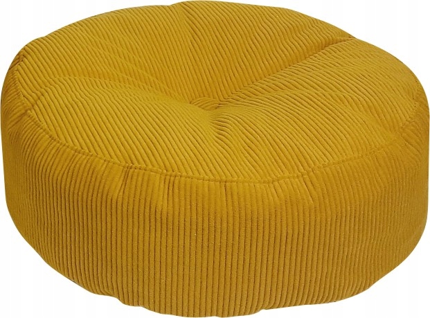 

Pufa Okrągła Roller Podnóżek Sztruks Miód 47x20 cm