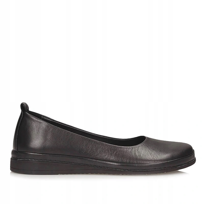 Dámské polobotky Ravini 91182 Zn Black, černé kožené baleríny