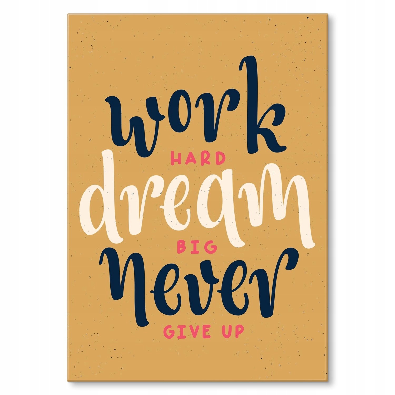 Kovový plakát Never give up Dárek 42 x 59 cm