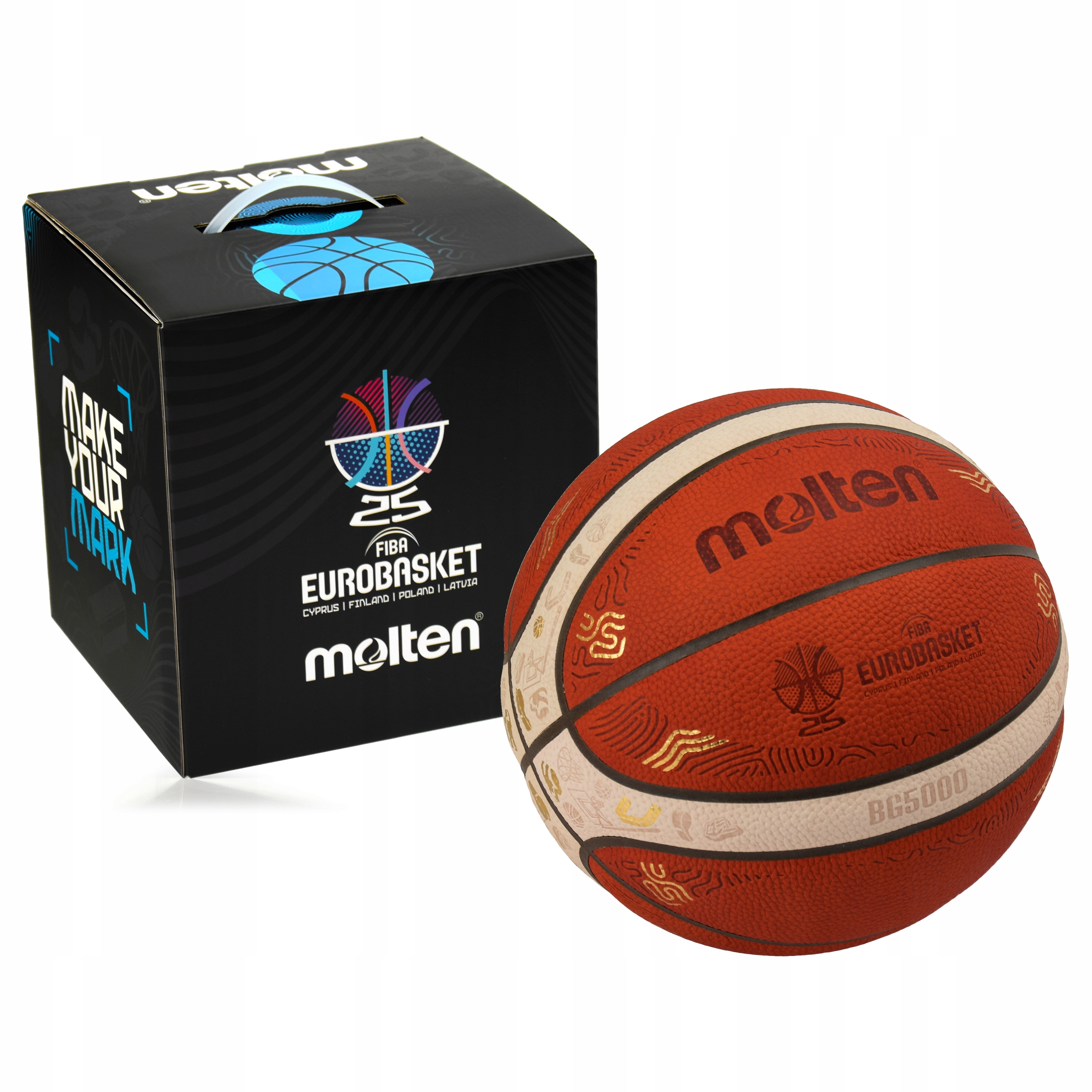 Piłka do koszykówki Molten Eurobasket 2025 Oficjalna B7G5000-E5Z Pudełko!