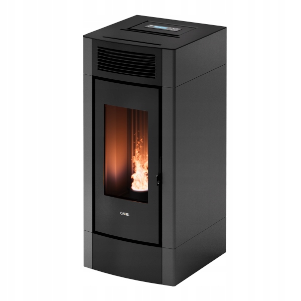 Piec na pellet Cadel Cristal 9 Airtech WiFi Samoczyszczące Palenisko Czarny