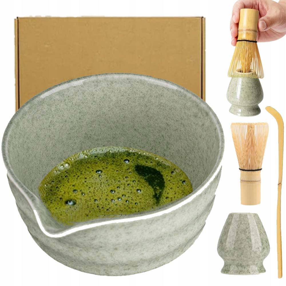 Zestaw Prezentowy 4SZT Do Herbaty Matcha Zestaw Do Parzenia Matchy Łyżka