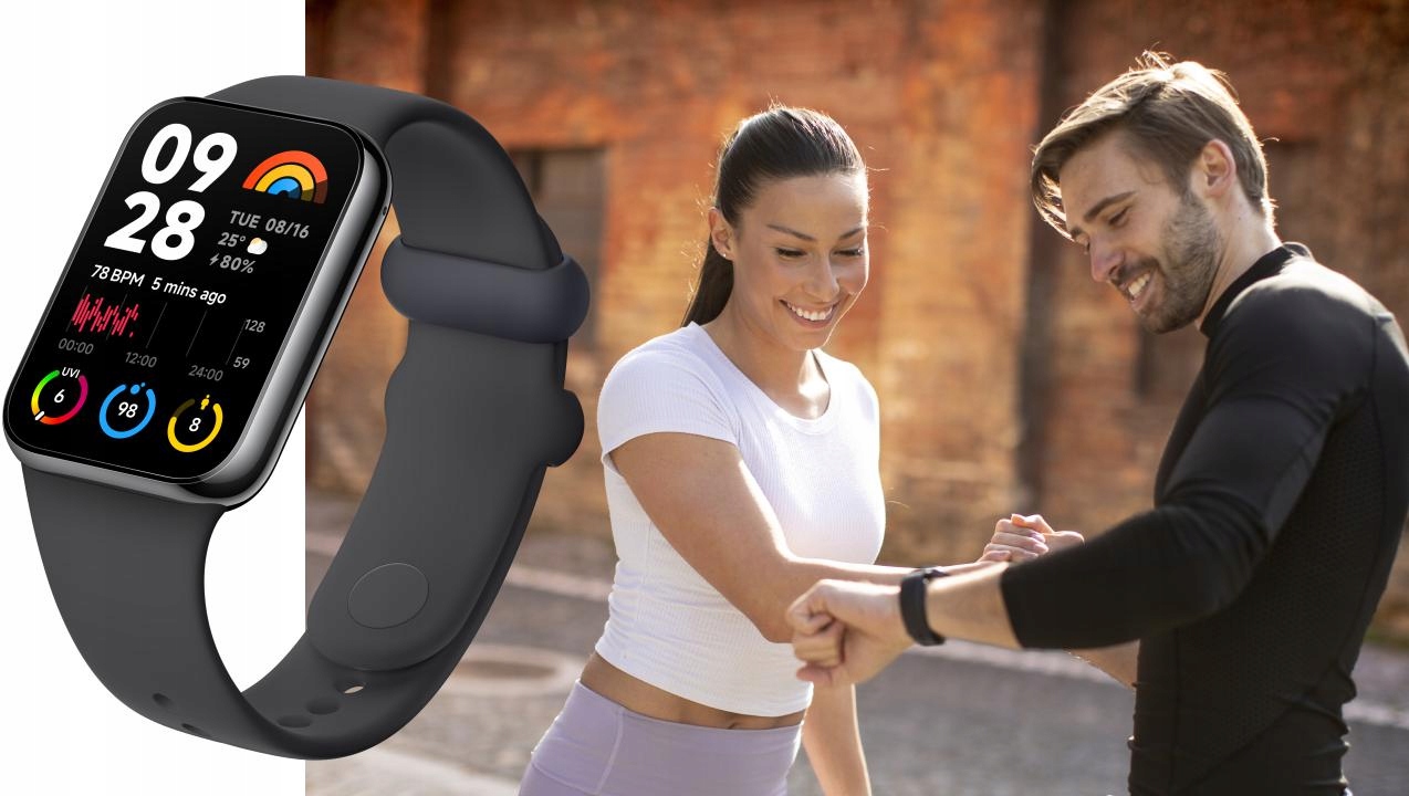 OPASKA SPORTOWA Xiaomi Smart Band 8 Pro BLACK AMOLED 1,74" 5 ATM BT 5.3 BLE Obwód nadgarstka 135-210 mm