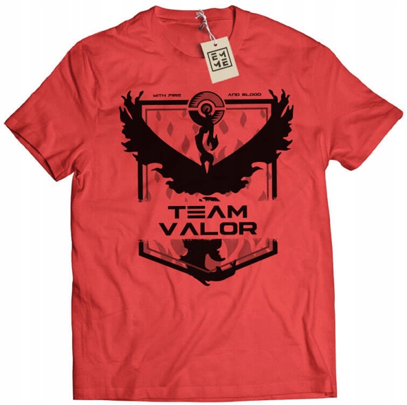 

Koszulka Team Valor Pokemon Go czerwona 2XL