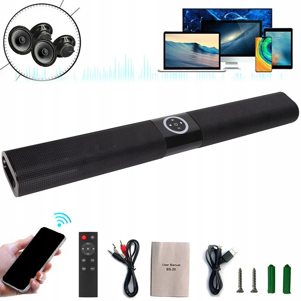 Mocny Soundbar Bluetooth Głośnik 5.0 Usb Hdmi Telewizor Tws Soundbar Zestaw