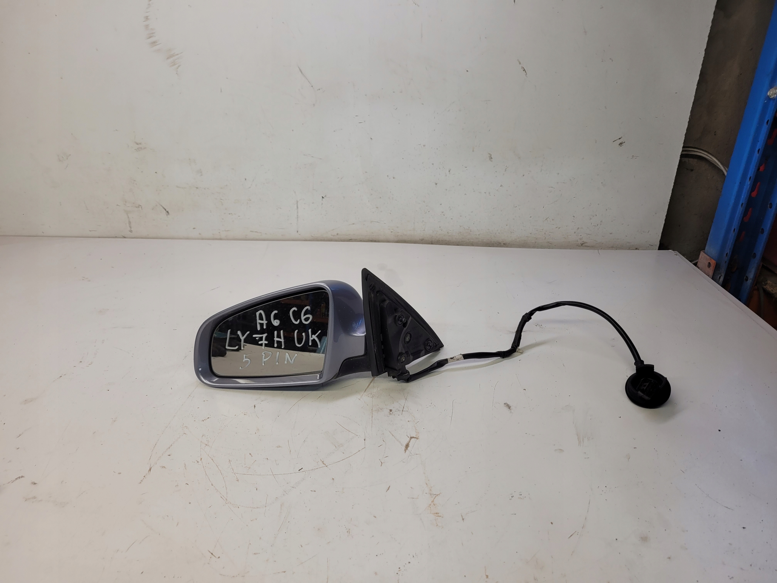 mirror exterior left AUDI A6 C6 LY7H 5-PIN UK