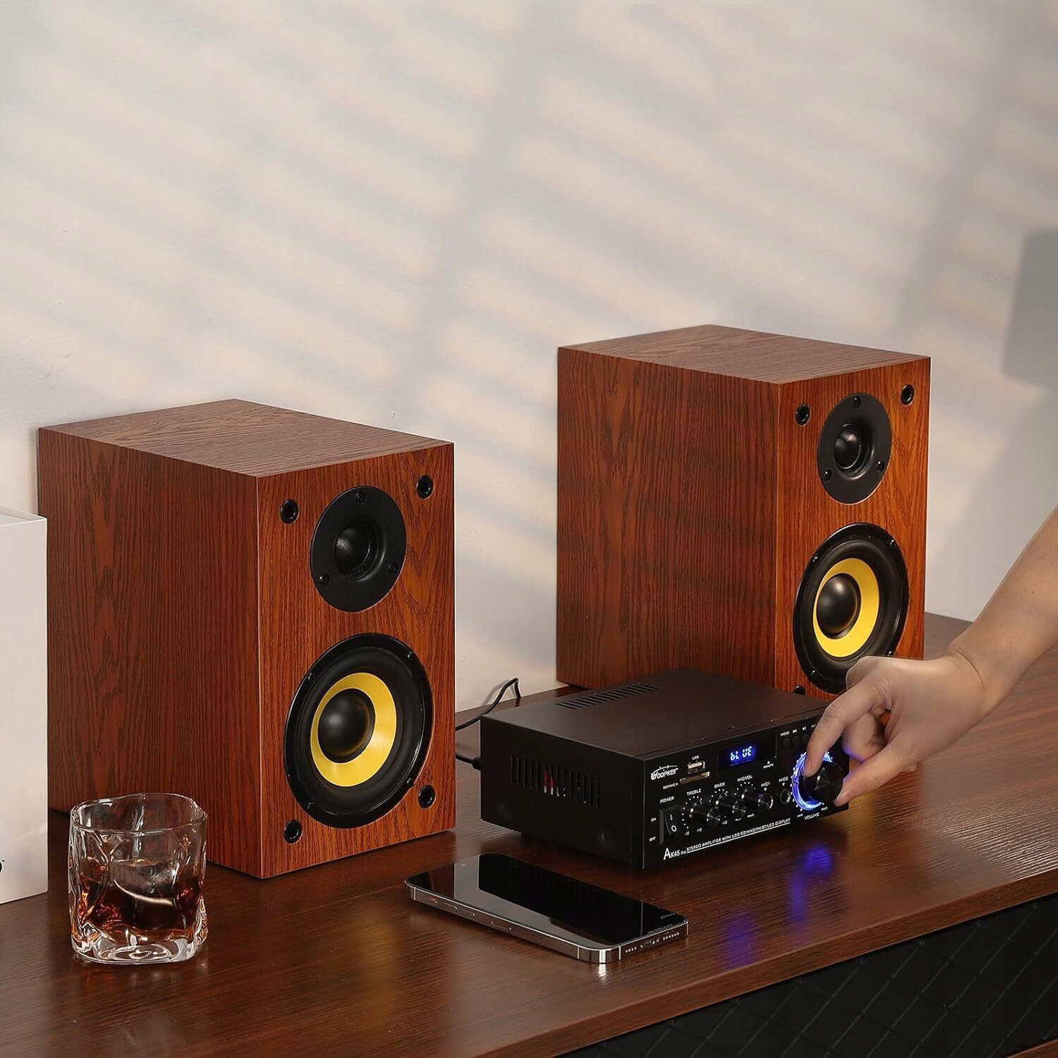 WZMACNIACZ BLUETOOTH 5.0 HIFI STEREO, 2-KANAŁOWY MINI WZMACNIACZ AUDIO EAN (GTIN) 0889328931308